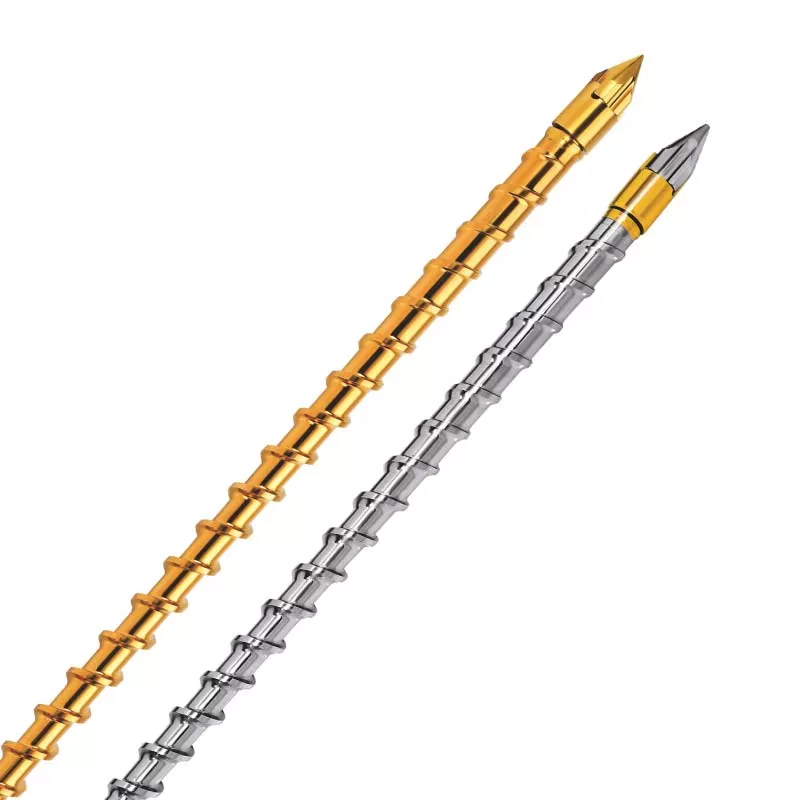 Special screw for optically transparent products