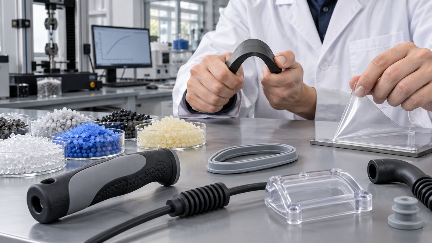 TPE und TPU elastische Partikel
